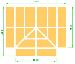 GREENHOUSES: ALUMINIUM GREENHOUSES and WOODEN GREENHOUSES - Roof plan with dimensions